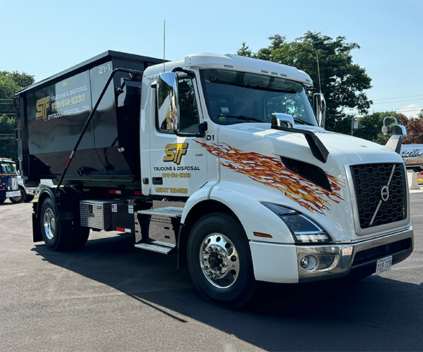 White Dumpster Truck